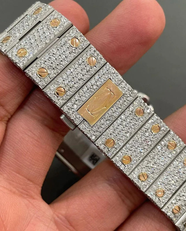 26.90CTW  Cartier Moissanite Diamond Watch For Men
