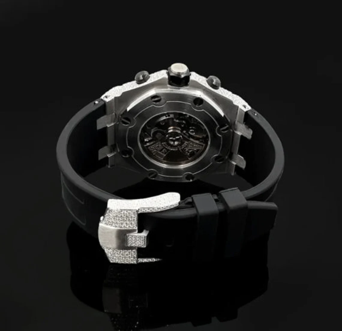 Dual Tone Moissanite Diamond Luxury AP Watches Gift For Boyfriend